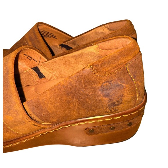 Born Bailie Clog Closed Brown Leather Suede WOMENS US 8 / EU 39‎ PRE-OWNED BROWN - Picture 9 of 16